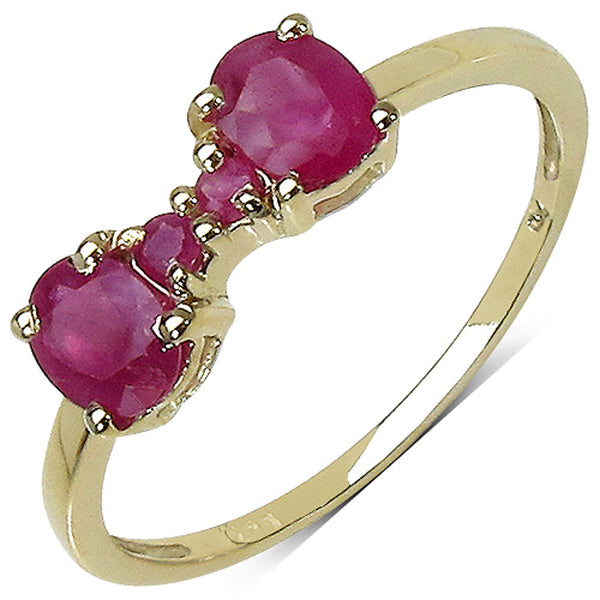 0.67 Carat Genuine Ruby .925 Sterling Silver Ring