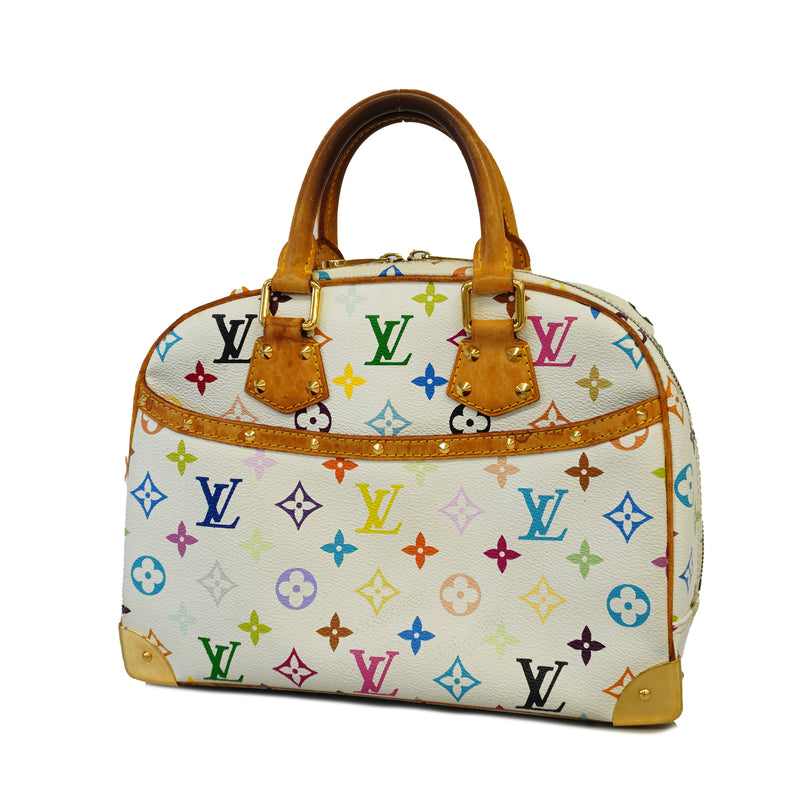 Auth Louis Vuitton Monogram Multicolore Trueville M92663 Womens Handbag Blanc
