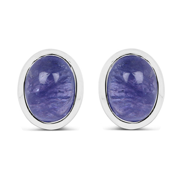 2.50 Carat Genuine Tanzanite .925 Sterling Silver Earrings