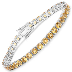 8.97 Carat Genuine Citrine .925 Sterling Silver Bracelet