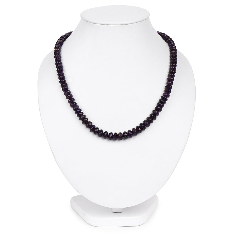 210.00 Carat Genuine Amethyst .925 Sterling Silver Necklace