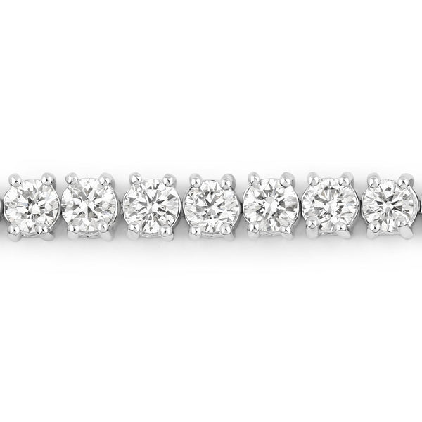 5.05 Carat Genuine Lab Grown Diamond 14K White Gold Bracelet