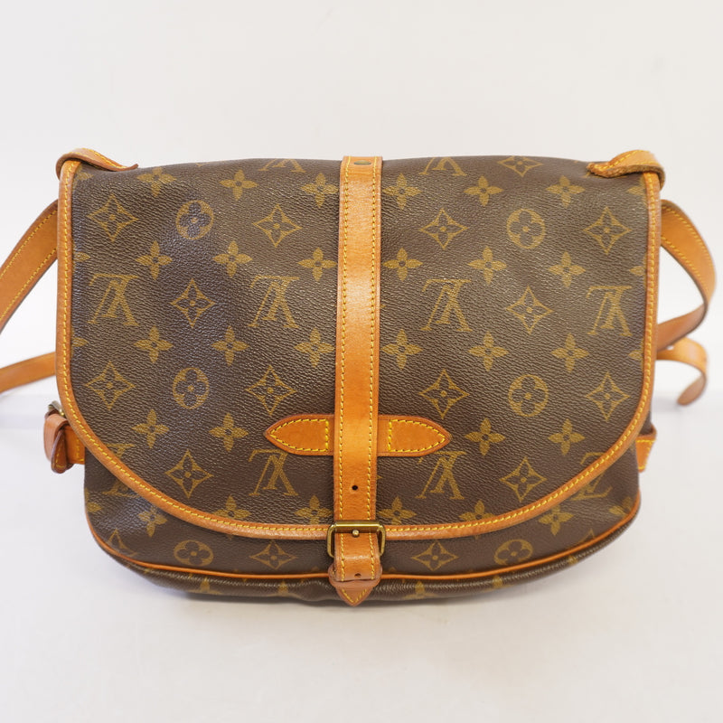 Auth Louis Vuitton Monogram Saumur 30 M42256 Womens Shoulder Bag