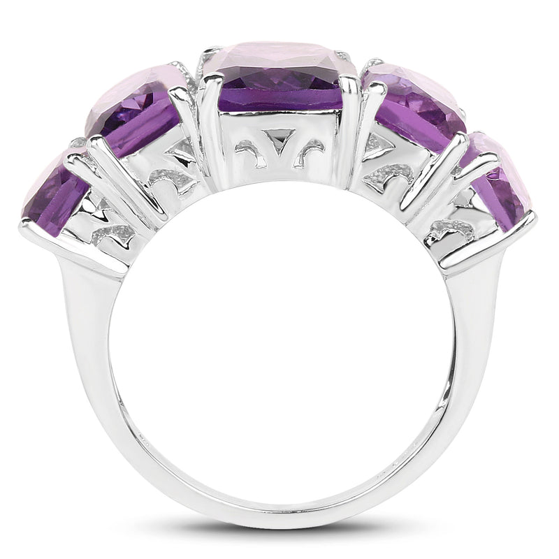 11.10 Carat Genuine Amethyst .925 Sterling Silver Ring