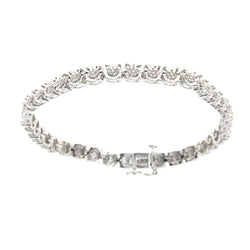 Genuine .30ct Diamond Tennis Bracelet Sterling Silver