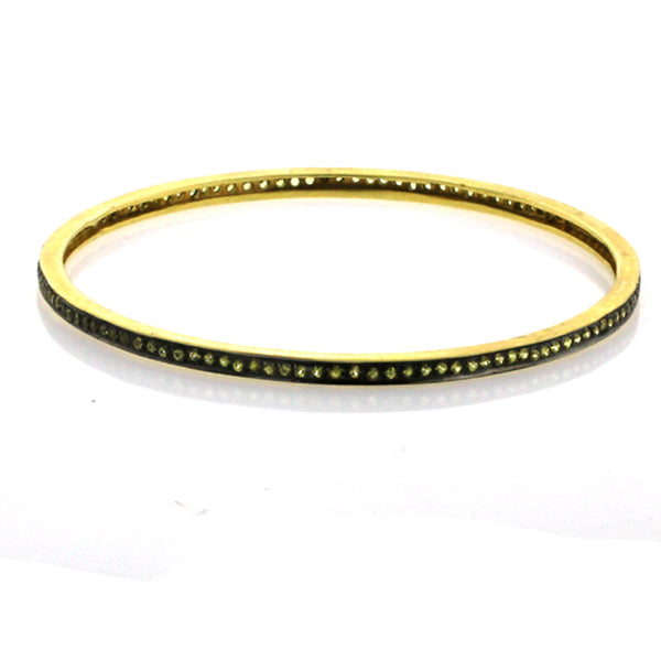 2.2ct Yellow Sapphire Bracelet Sterling Silver Sleek Bangle Jewelry