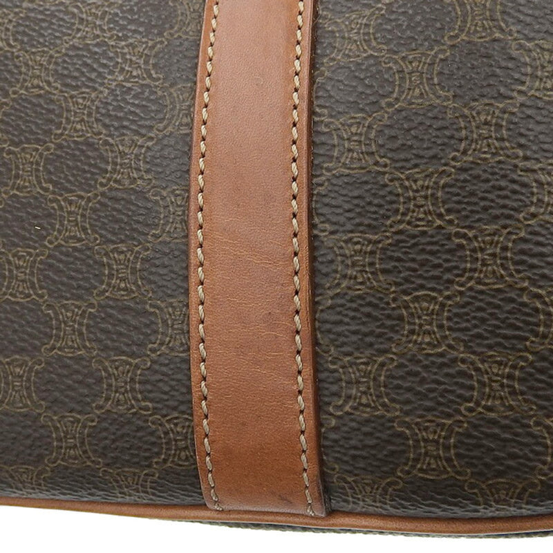 Celine Macadam Boston Bag Macadam Womens PVC Boston BagHandbag Brown