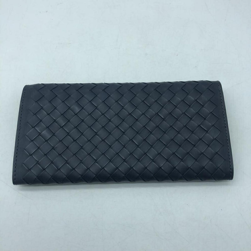 BOTTEGA VENETA 156819 Intrecciato Navy Long Wallet Leather Bottega Veneta
