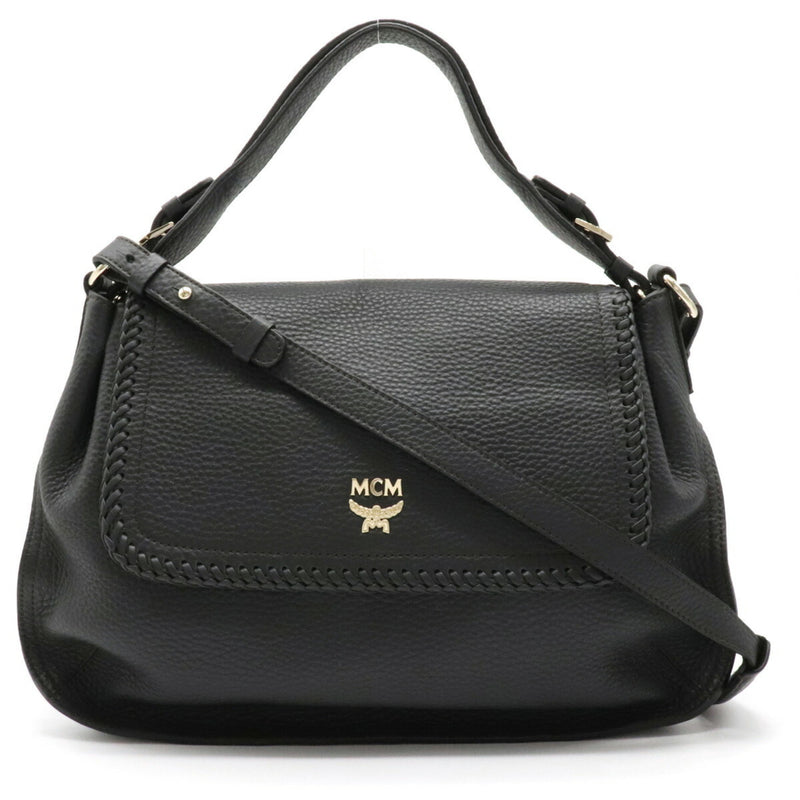 MCM Handbag Leather Black MWE2SFG02BK001