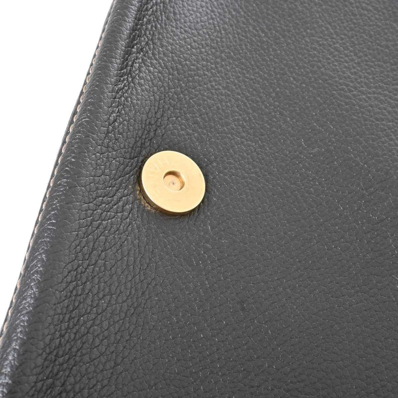 Chanel Womens Leather Shoulder Bag Black