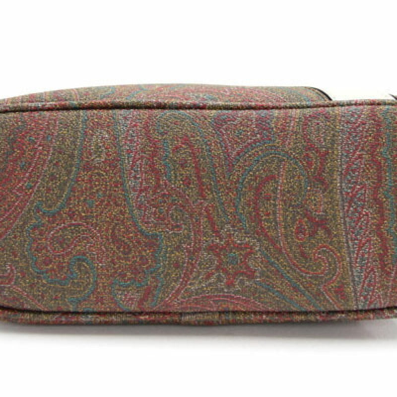 Etro 2WAY Handbag Paisley Bordeaux Leather Tote Bag Shoulder Mini Ladies