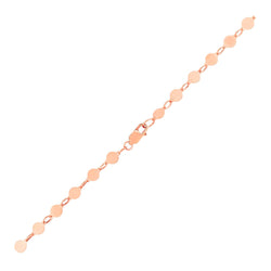 14k Rose Gold Bracelet with Polished Circles