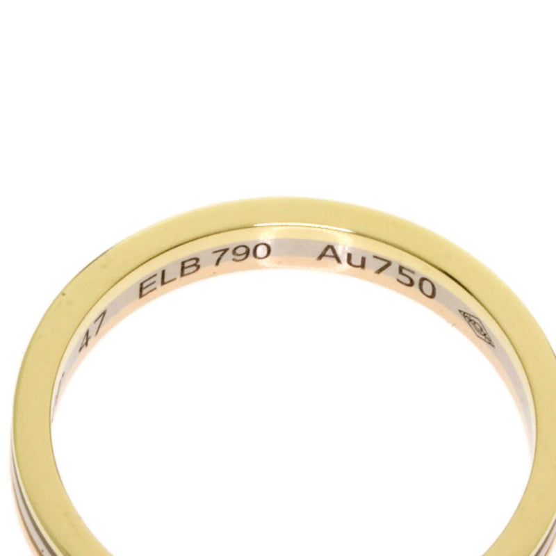Cartier Three Coloring Rings K18 Yellow Gold K18WG K18PG Ladies