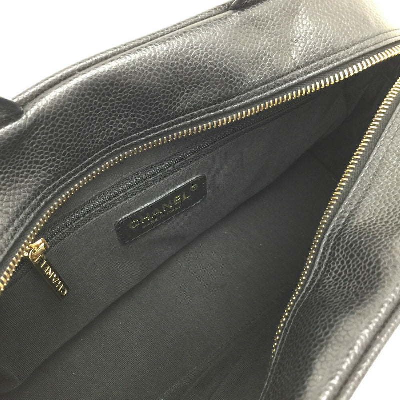Chanel Handbag Matrasse Mini Boston Coco Mark Caviar Skin Black Ladies CHANEL K11221864