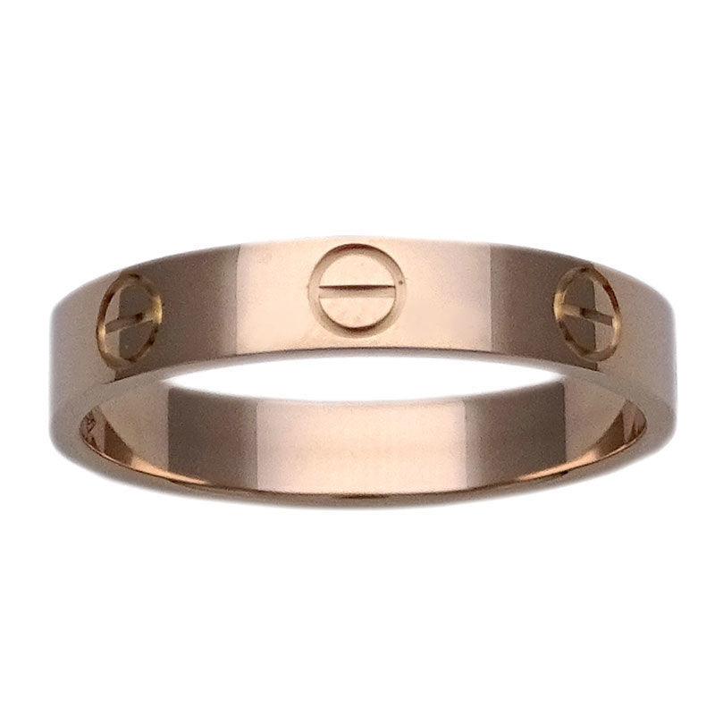 Cartier Ring Womens Pink Gold 750PG Mini Love Size 55 Approx. 15