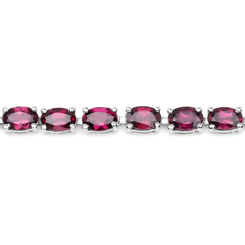 15.08 Carat Genuine Rhodolite .925 Sterling Silver Bracelet