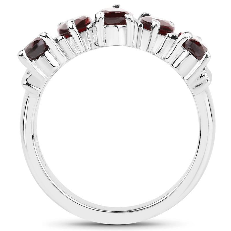 2.25 Carat Genuine  Garnet .925 Sterling Silver Ring