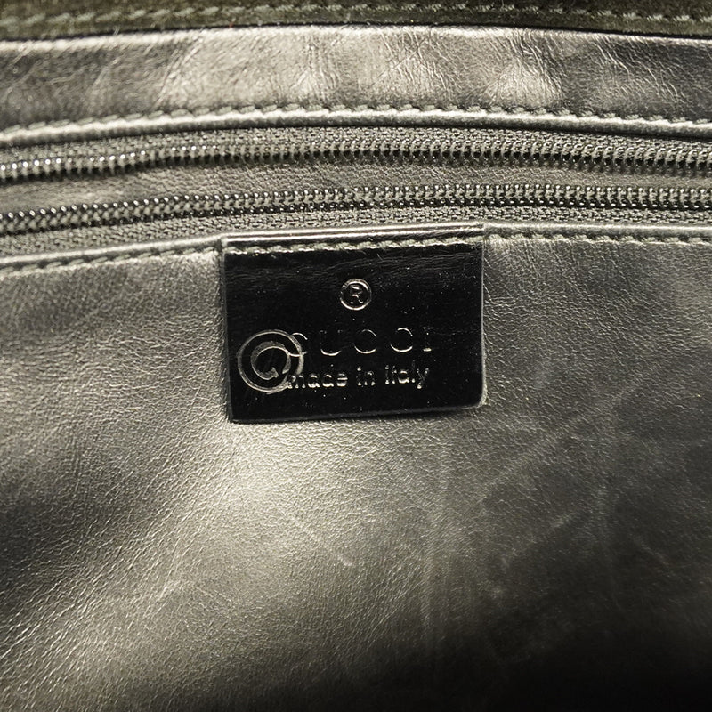 Auth Gucci Shoulder Bag Sherry 001 3248 Patent Leather Black