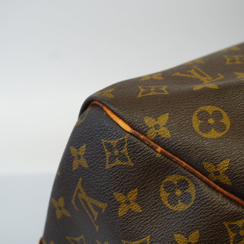 Auth Louis Vuitton Boston Bag Monogram Keepall Bandolier 60 M41412 Unisex