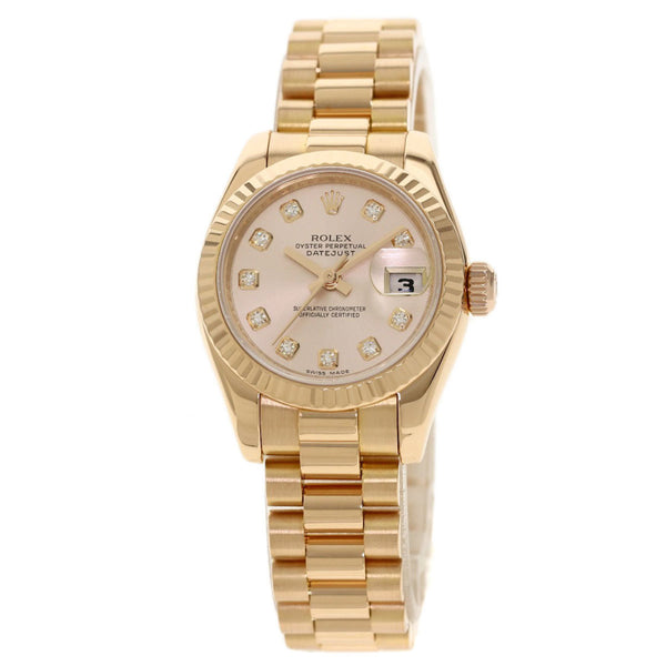 Rolex 179175G Datejust 10P Diamond Watch K18 Pink Gold / K18PG Everose Ladies ROLEX
