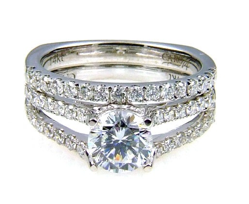 .76ct Semi Mount Engagement Ring 14KT White Gold
