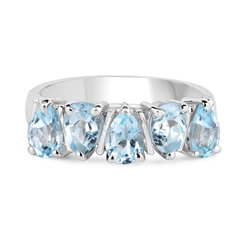 2.65 Carat Genuine Blue Topaz .925 Sterling Silver Ring