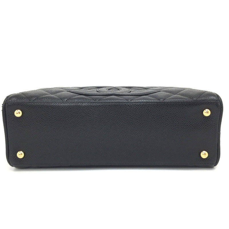 Chanel Handbag Matrasse Mini Boston Coco Mark Caviar Skin Black Ladies CHANEL K11221864