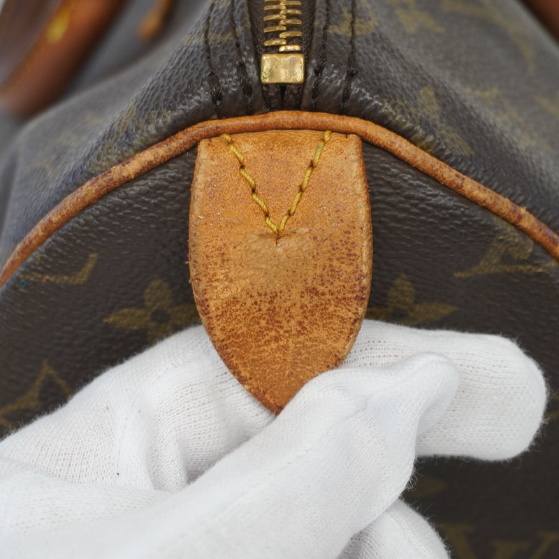 Auth Louis Vuitton Monogram Speedy 35 M41524 Womens Boston BagHandbag