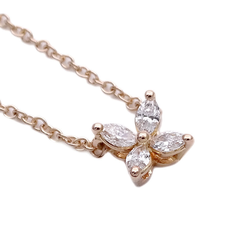 Tiffany TIFFANY & Co. Necklace Womens Flower Diamond 750 Pink Gold Victoria Delicate Small