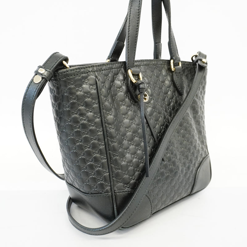 Auth Gucci 2WAY Bag Guccishima 449241 Womens HandbagShoulder Bag Black