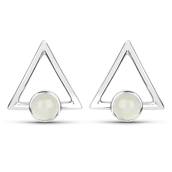 1.14 Carat Genuine Prehnite .925 Sterling Silver Earrings