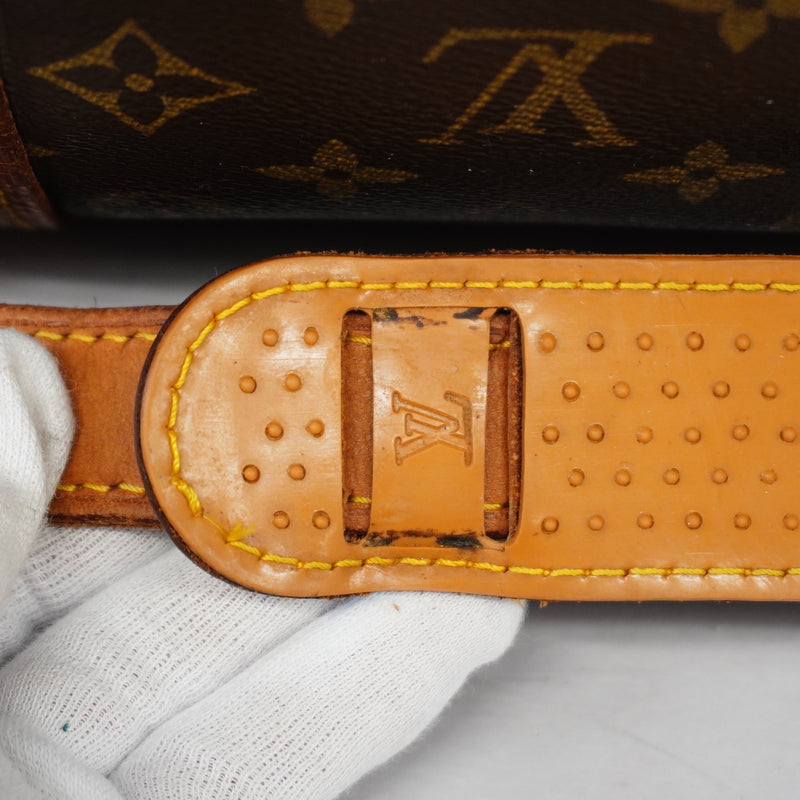 Auth Louis Vuitton Boston Bag Monogram Keepall Bandolier 55 M41414 Unisex