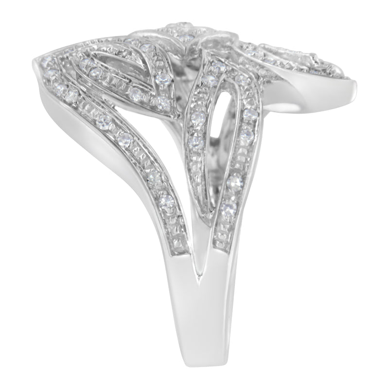 14K White Gold 1/4 ct TDW Diamond Cocktail Ring (H-II1-I2)