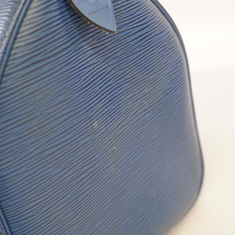 Auth Louis Vuitton Epi Speedy 30 M43005 Womens Boston BagHandbag Toledo Blue