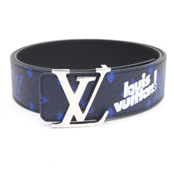 Louis Vuitton Belt Monogram Sainture LV Initial MP302V Navy Blue 85cm Everyday Capsule Collection Reversible Signature Mens Fashion