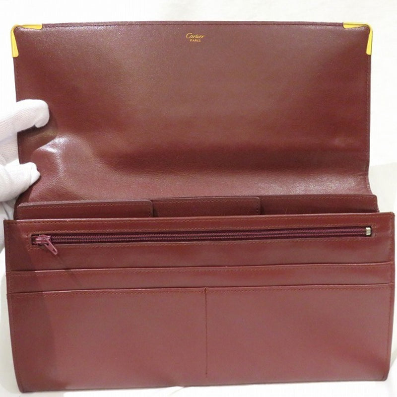 Cartier Mustline Bordeaux Bag Clutch Second Unisex