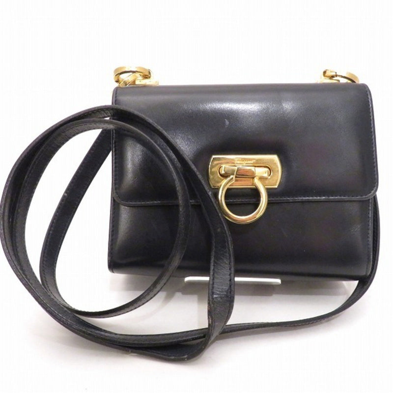 Salvatore Ferragamo Gancini Compact Shoulder 211653 Bag Ladies