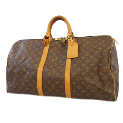 Auth Louis Vuitton Monogram Keepol 55 M41424 MenWomenUnisex Boston BagHandbag