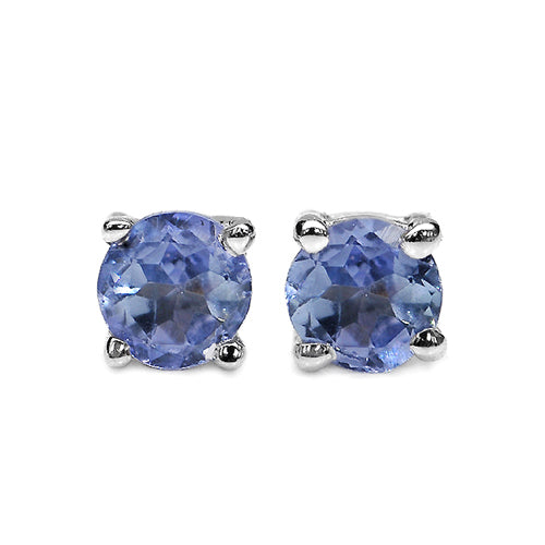 0.20 Carat Genuine Tanzanite .925 Sterling Silver Earrings