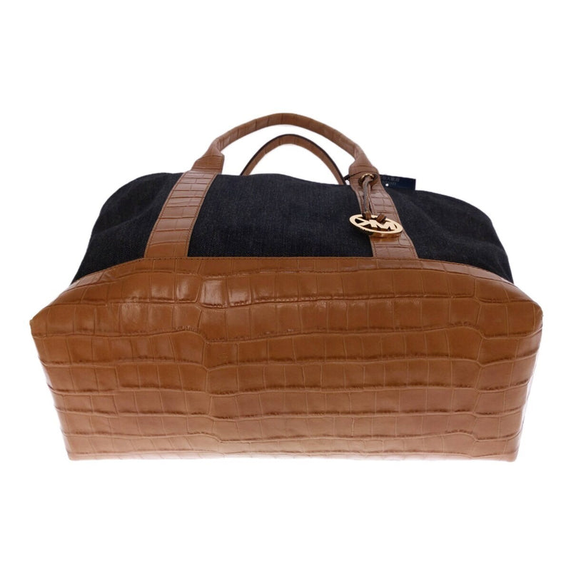 MICHAEL KORS denim leather tote bag indigo brown 35T6GBCT3C mens