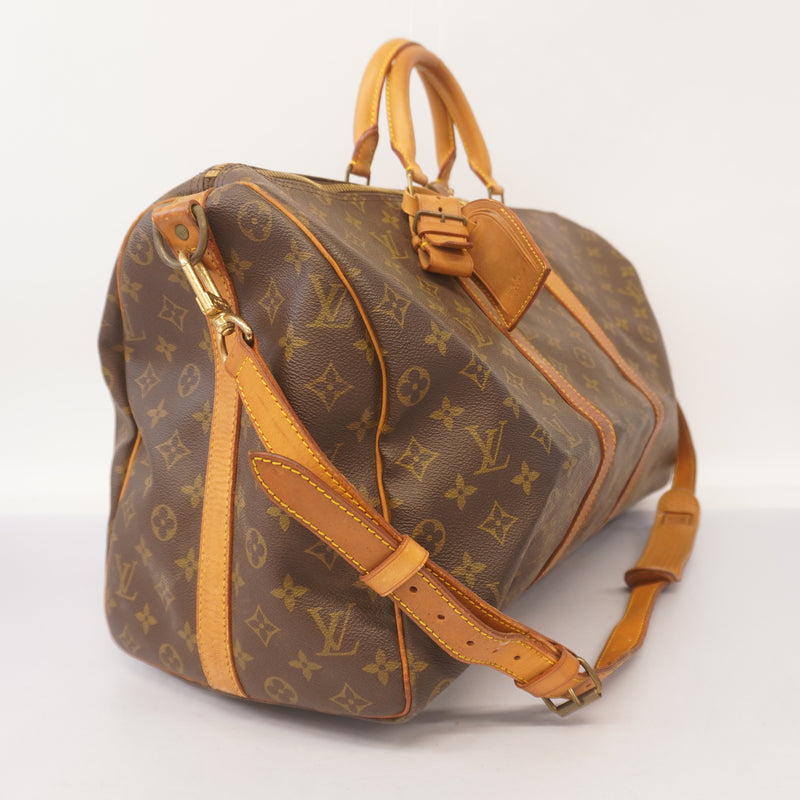Auth Louis Vuitton Monogram Keepol Bandolier 50 M41416 Unisex Boston Bag