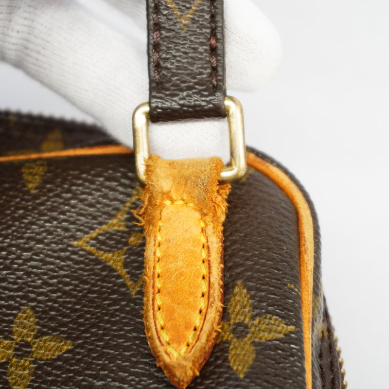 Auth Louis Vuitton Shoulder Bag Monogram Pochette Marley Bandolier M51828