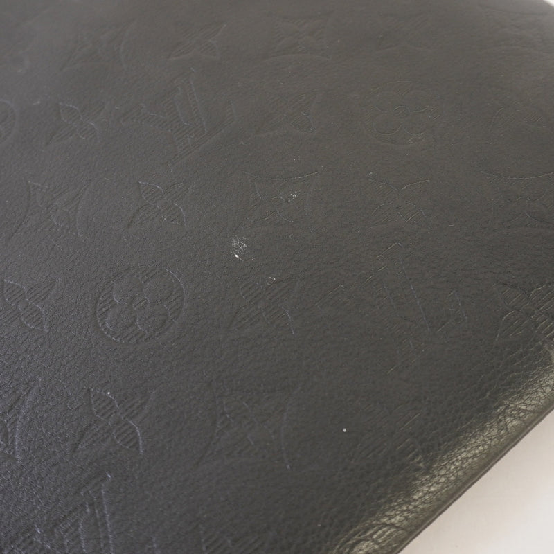 Auth Louis Vuitton Monogram Shadow Pochette Discovery M62903 Mens Clutch Bag