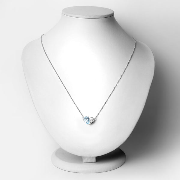 1.90 Carat Genuine Blue Topaz .925 Sterling Silver Pendant