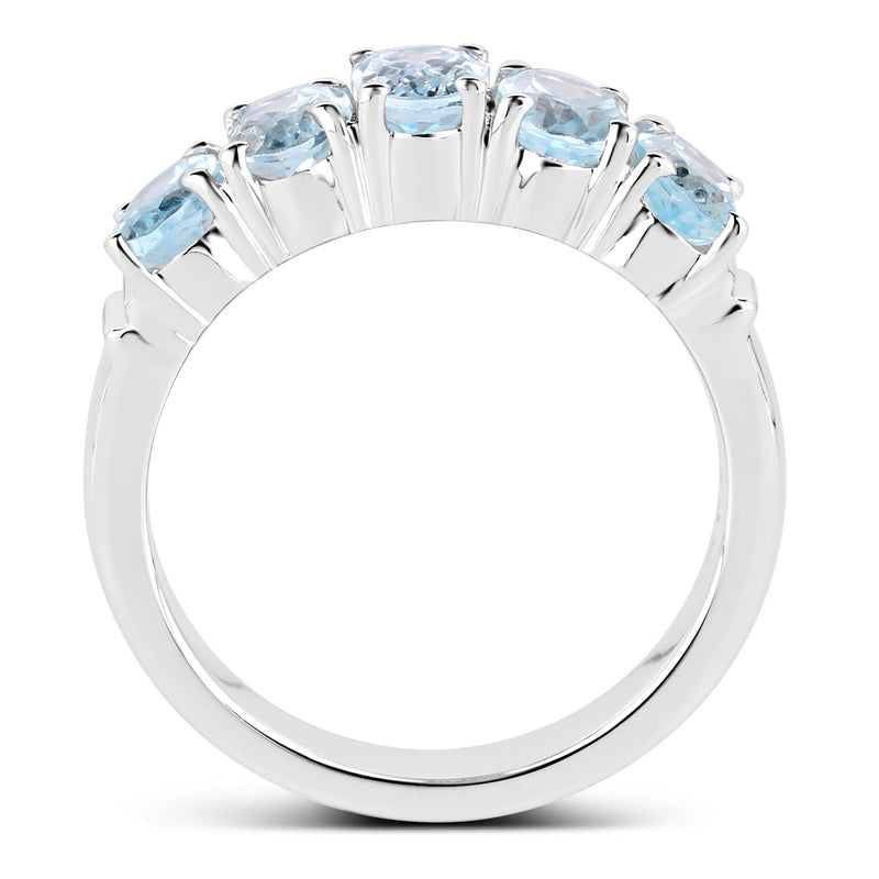 2.55 Carat Genuine  Blue Topaz .925 Sterling Silver Ring