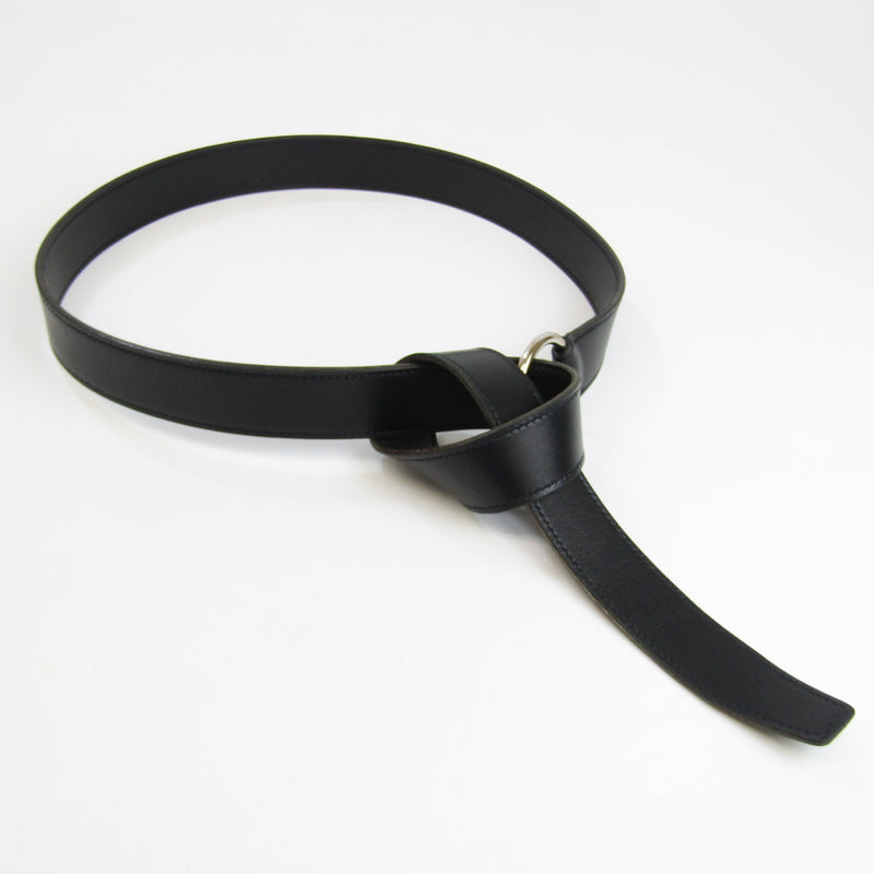 Hermes Pelerin Unisex Leather Standard Belt Black 115