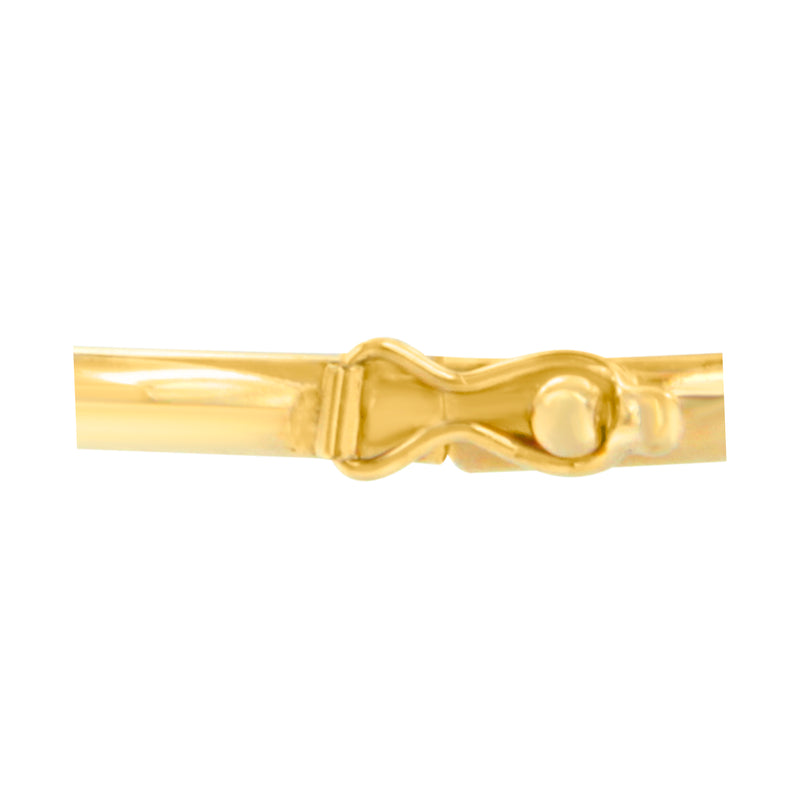 10K Yellow Gold Round-Cut Diamond Bangle (0.02 cttw, H-I Color, I2-I3 Clarity)