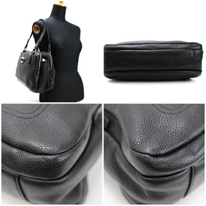 Coach Tote Bag Shoulder Penelope Satchel Leather Black F16529 COACH Ladies