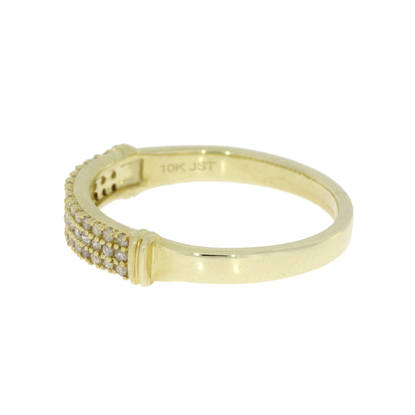 .20ct Diamond Wedding Band Ring 10KT Yellow Gold