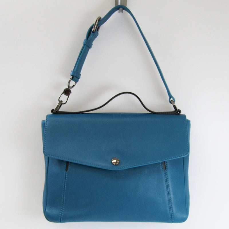 Bvlgari 39394 Women's Leather Handbag,Shoulder Bag Blue